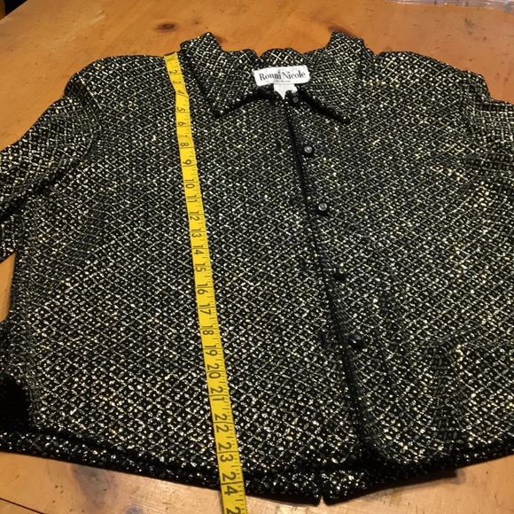 Ronni Nicole Vintage Black & Gold Glitter Blouse - Host Pick - Picture 11 of 16